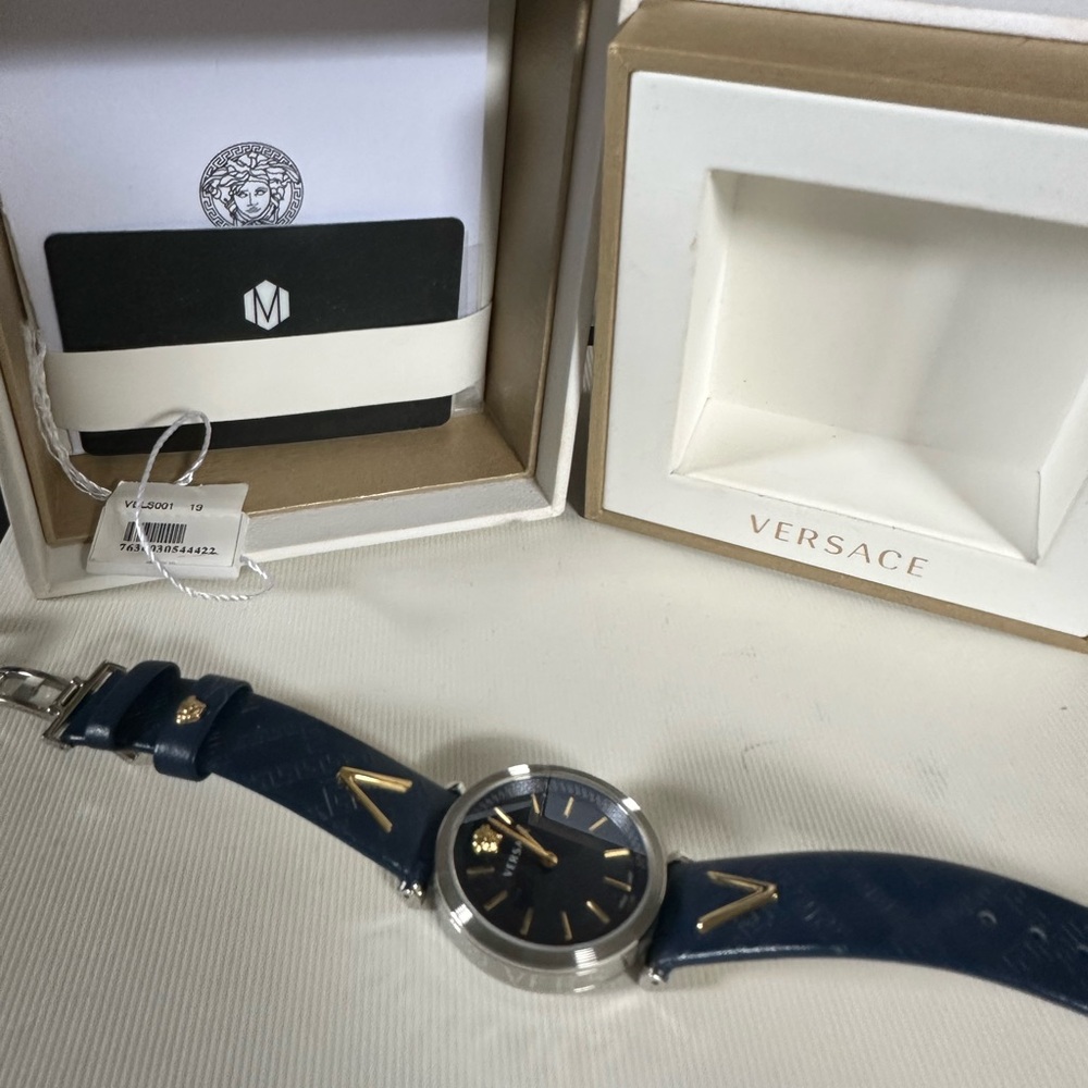 Versace navy blue women watch